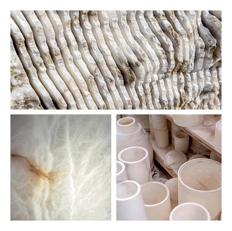 Lampe de table avec cube éclairé dans un cadre carré