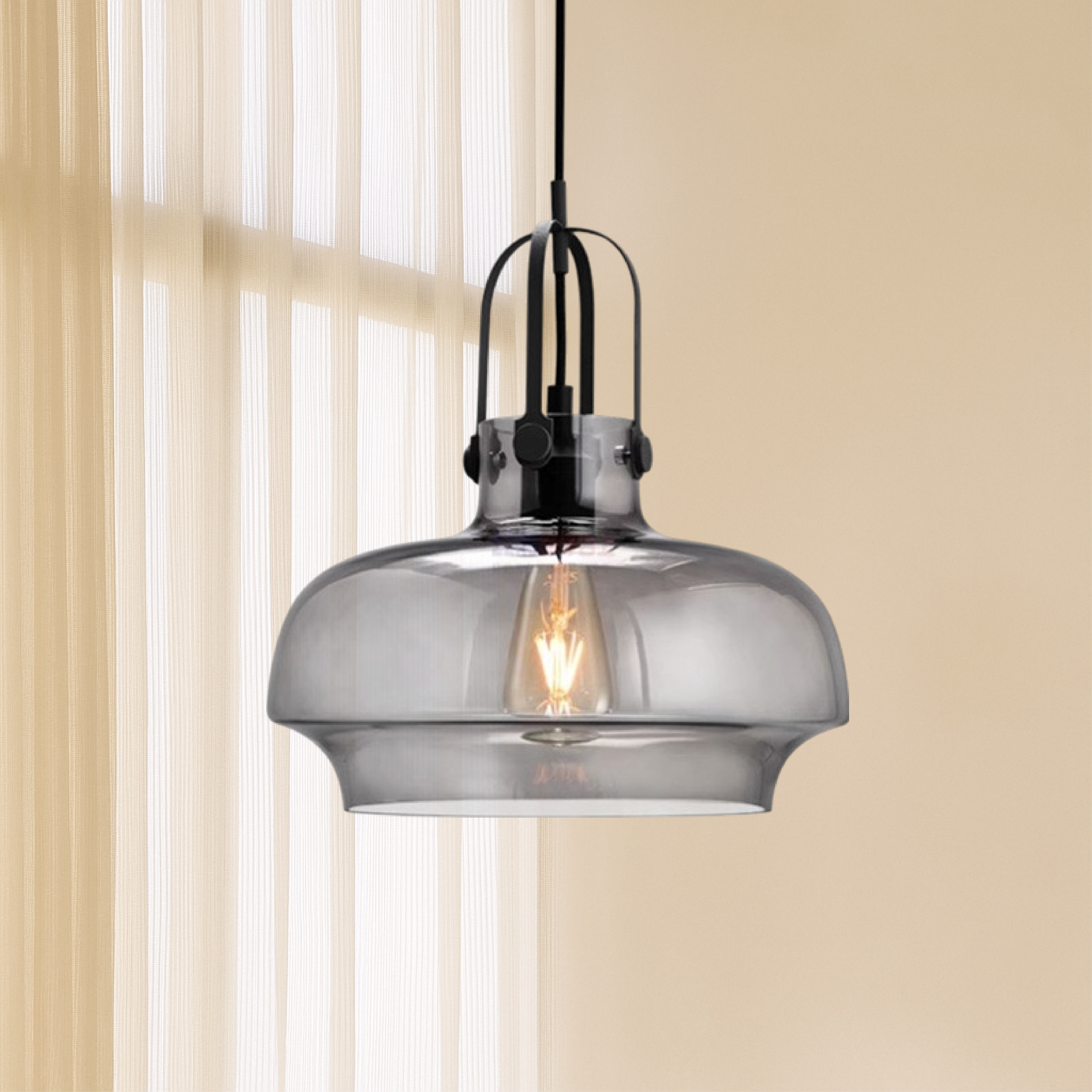 Nowoczesna lampa wisząca do wnętrz w stylu loft