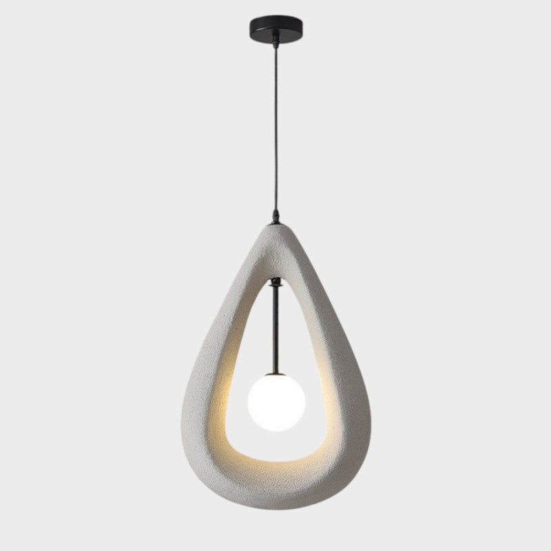 Moderne ovale hanglamp in Japanse stijl