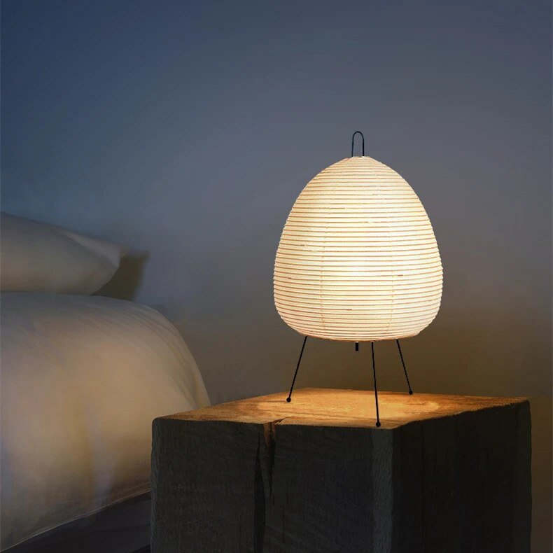 Lampe de table de style japonais avec éclairage DEL