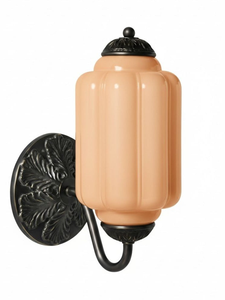 Klasyczna szklana lampa ścienna w kształcie dyni