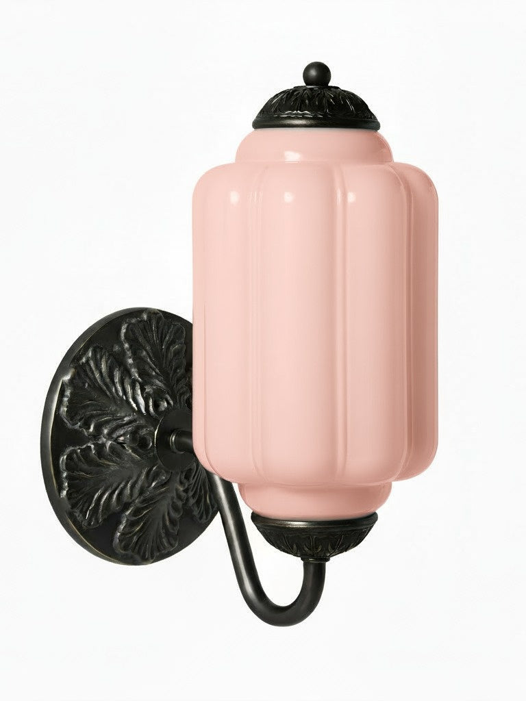 Klasyczna szklana lampa ścienna w kształcie dyni