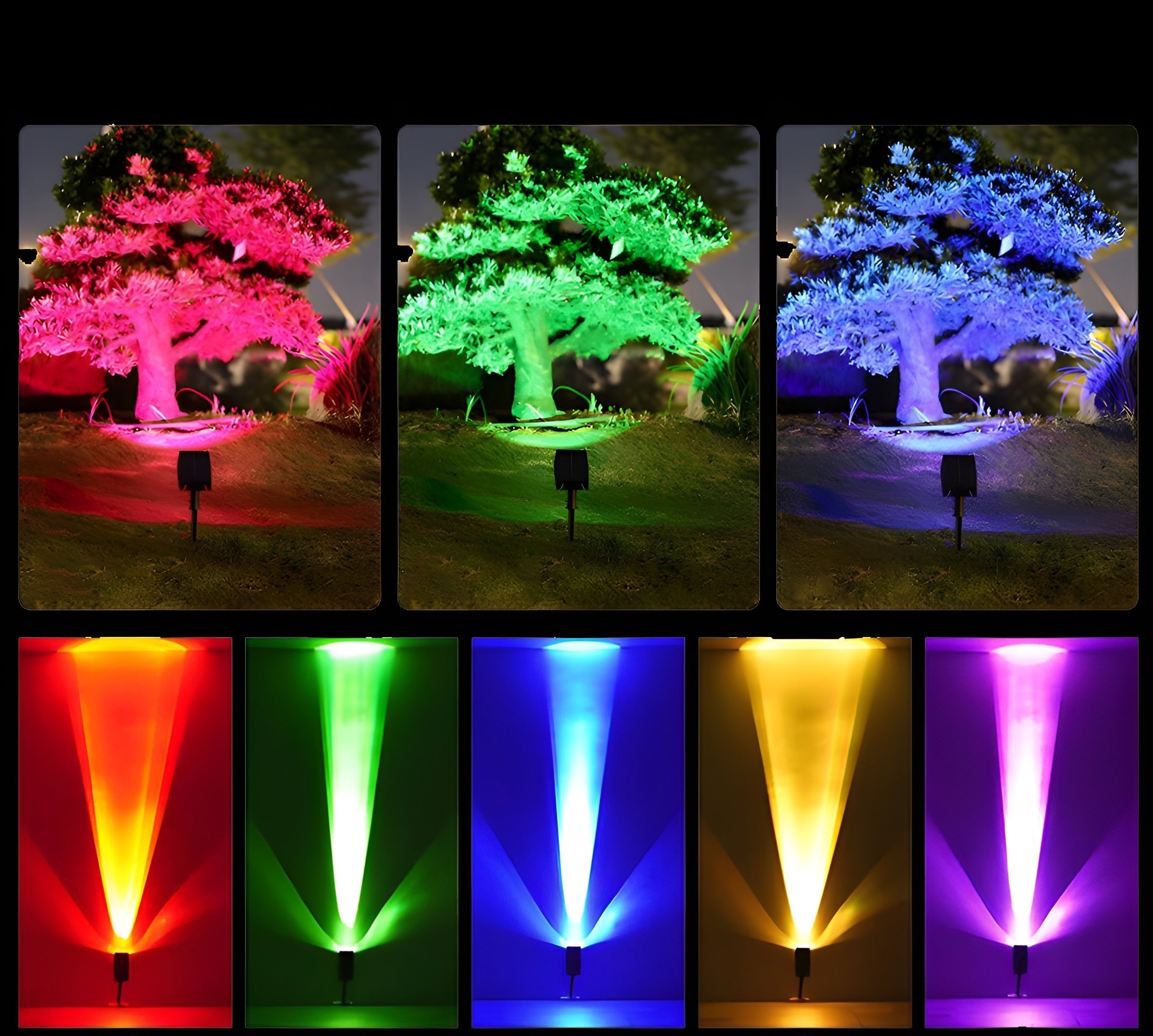 Solar LED-lamp puntvormige tuinlamp verstelbare lichtstraal