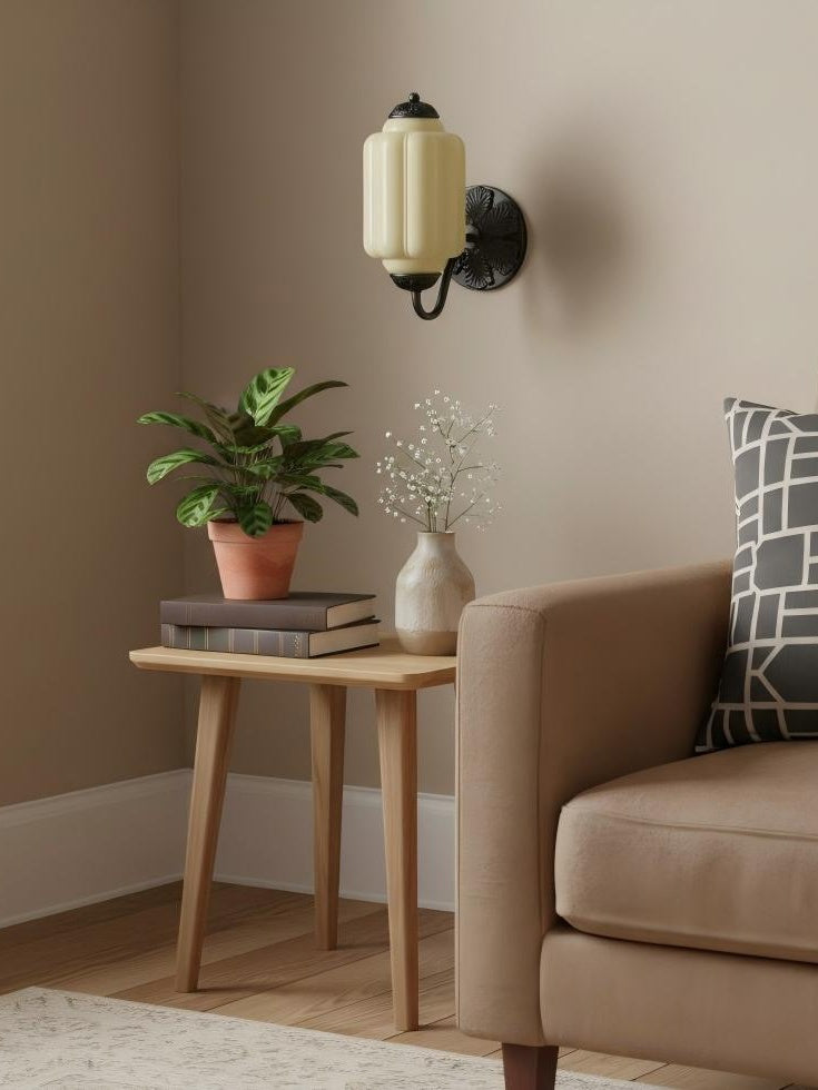 Klasyczna szklana lampa ścienna w kształcie dyni