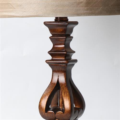 Vloerlamp met geplooide kap en gedraaide voet