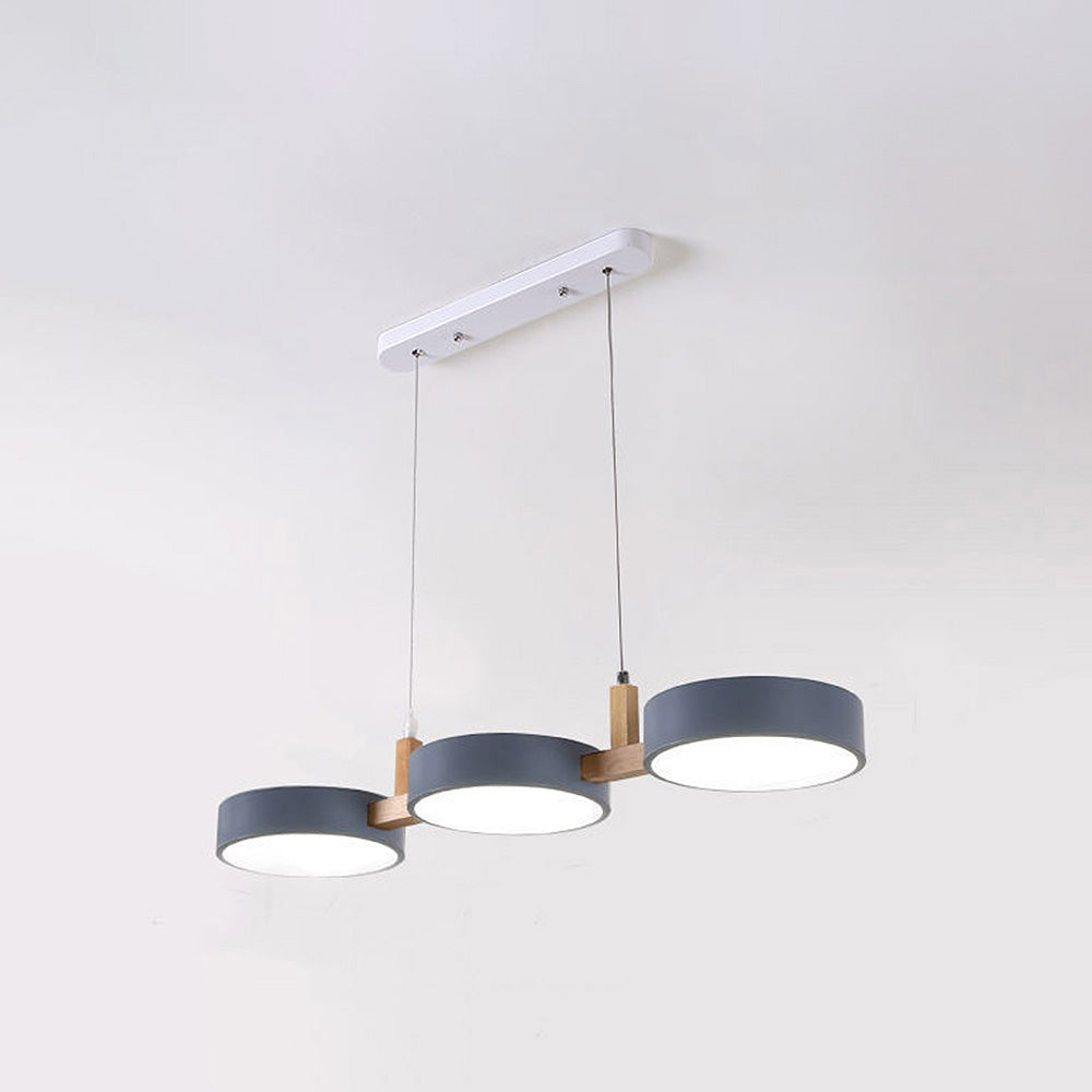 Lampe suspendue scandinave en métal et bois