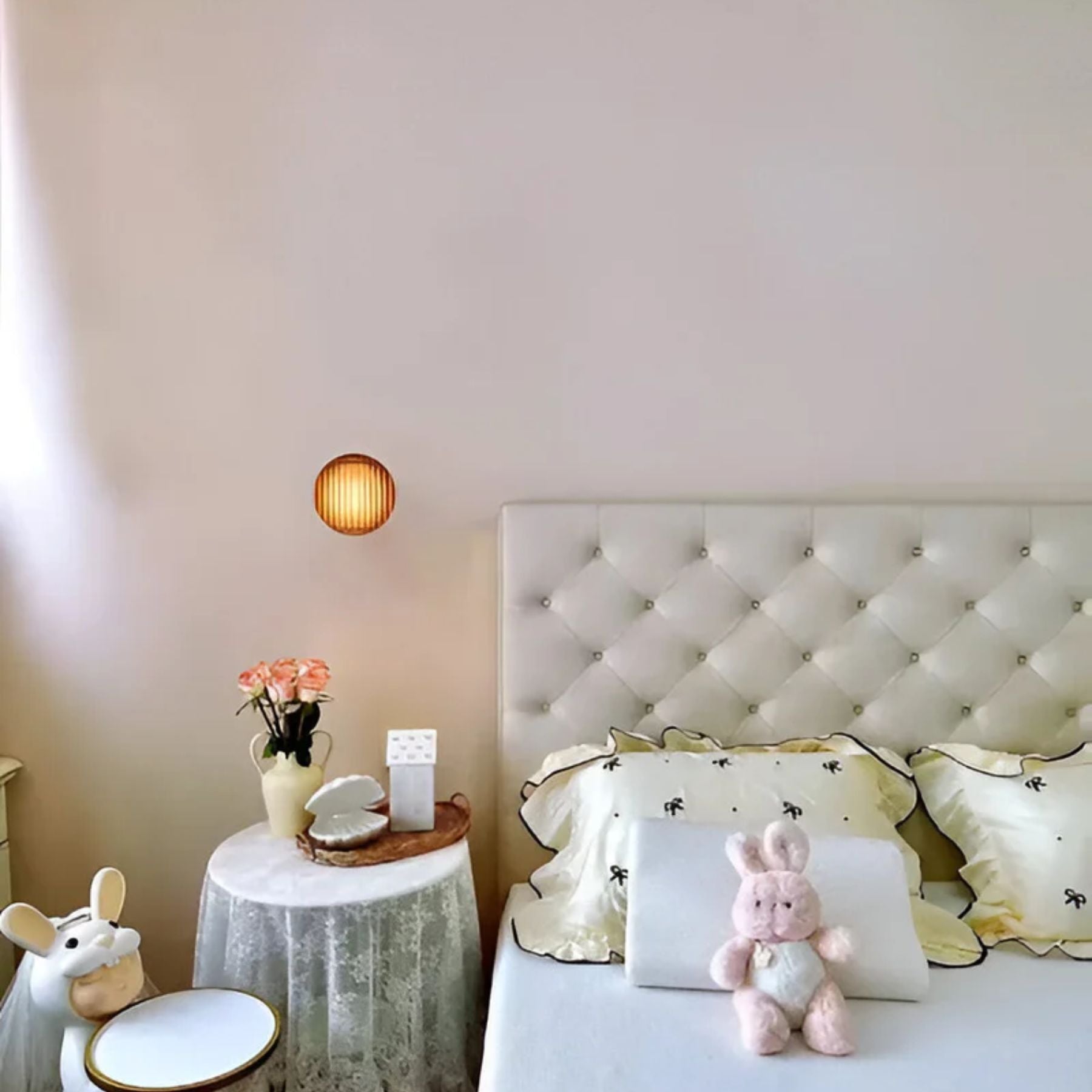 Ronde wandlamp met zacht licht