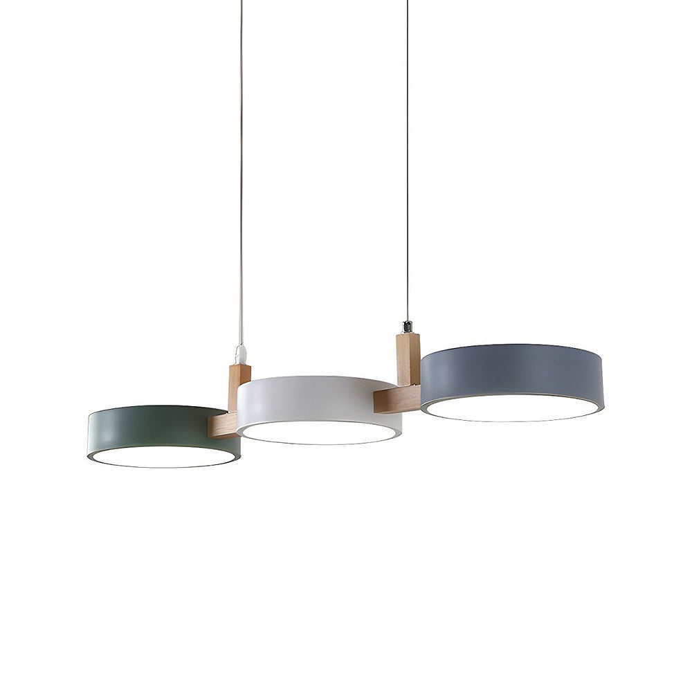 Lampe suspendue scandinave en métal et bois