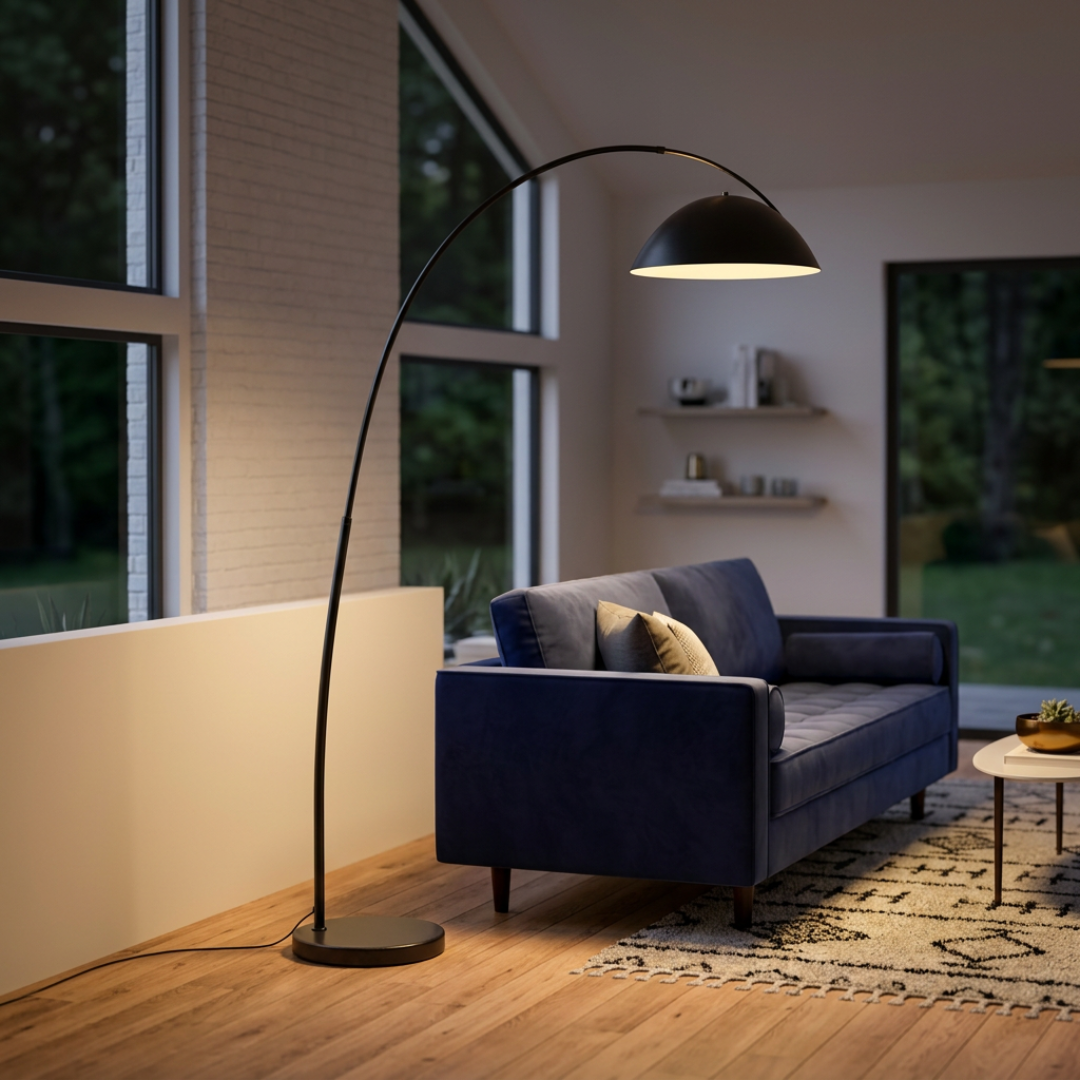 Aster – Designerska lampa podłogowa łukowa
