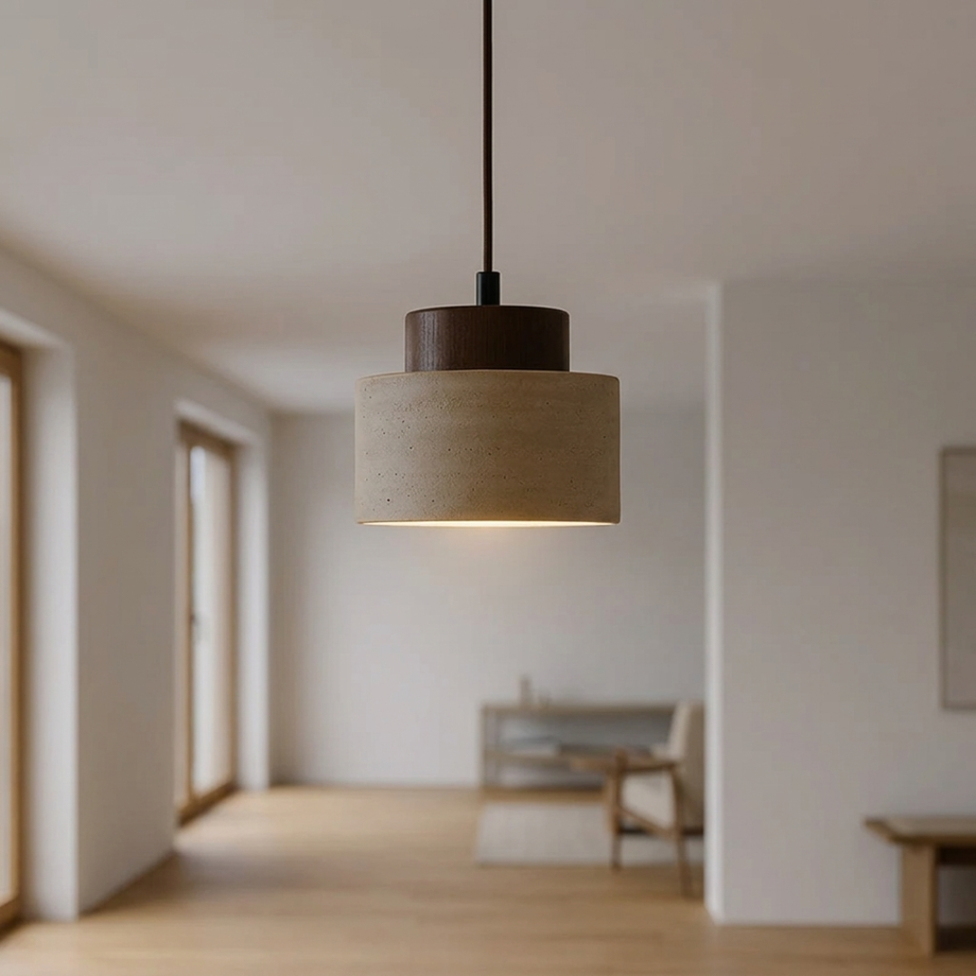 Luca – Lampa wisząca z trawertynu