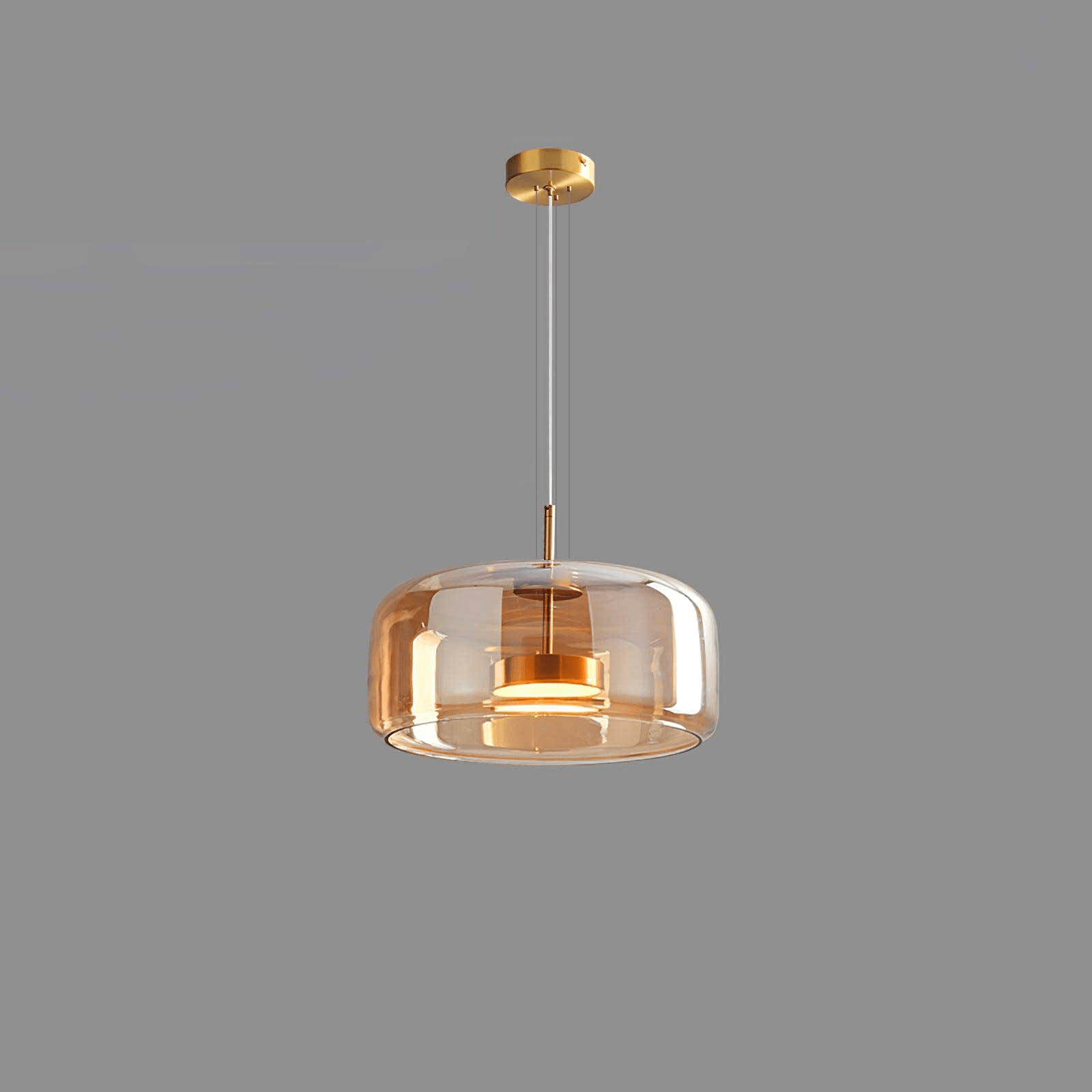 Moderne hanglamp met LED van getint glas
