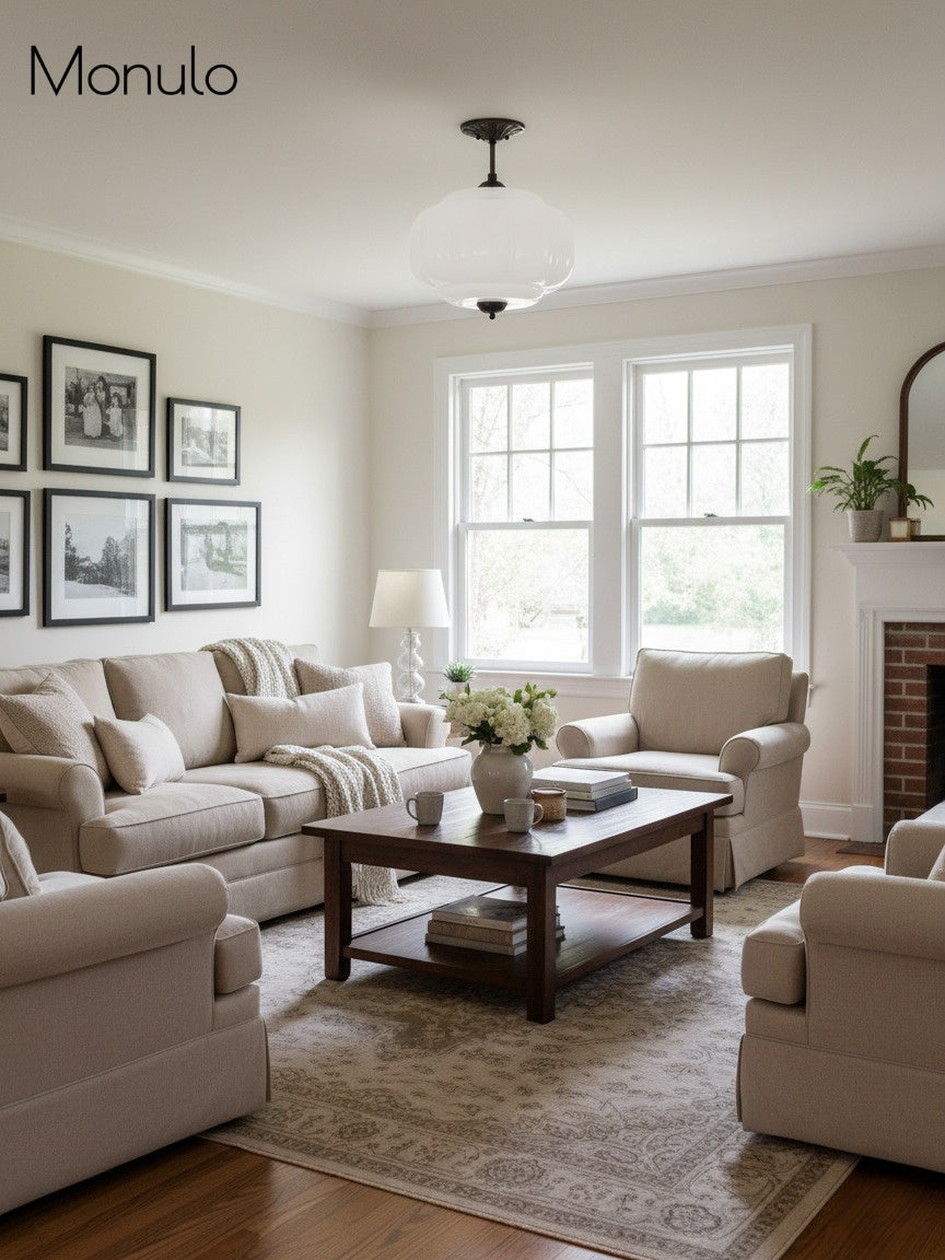 Lampa wisząca w kształcie dyni w stylu vintage, półpłaska, szklana