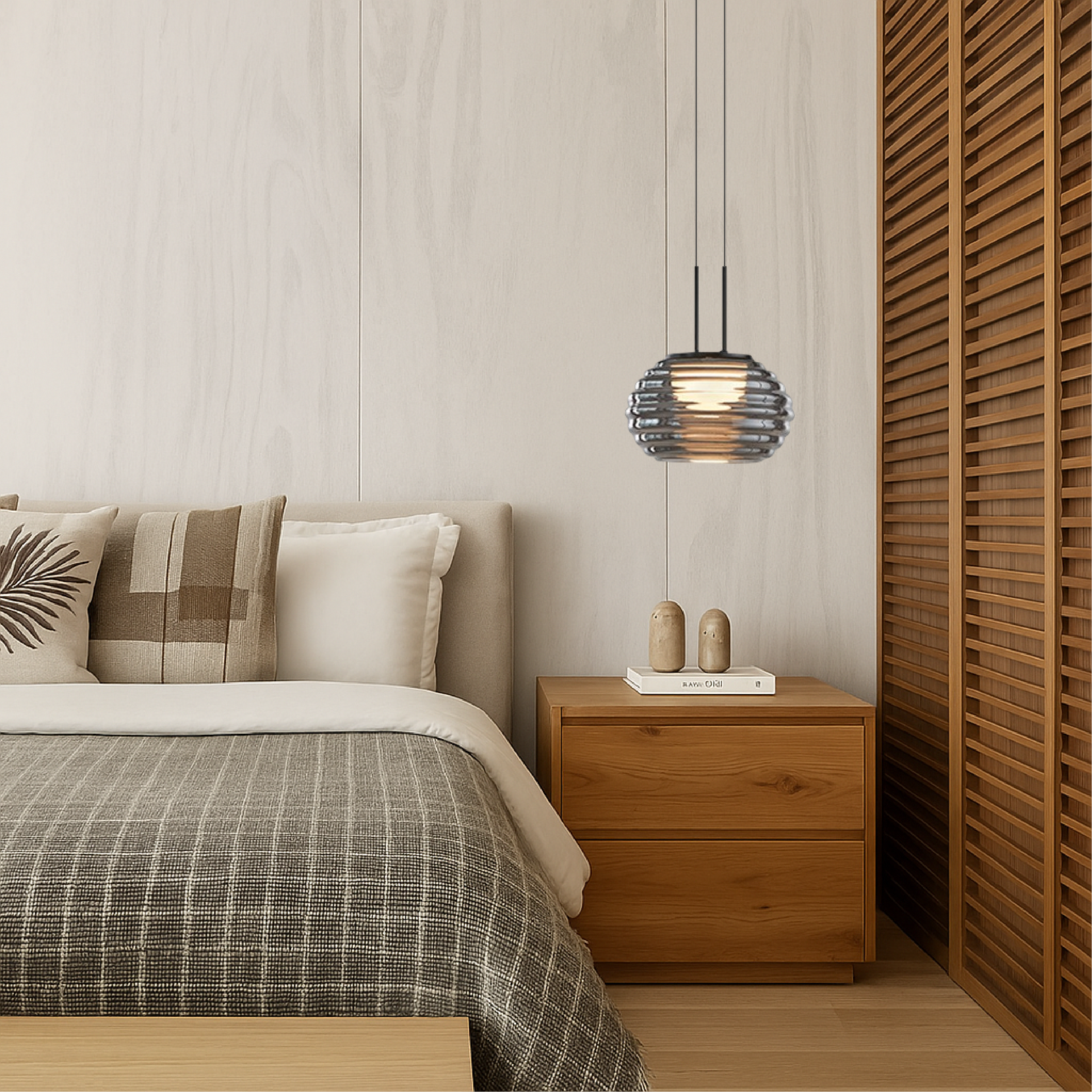 Klasyczny design lampy wiszącej nad wyspę kuchenną