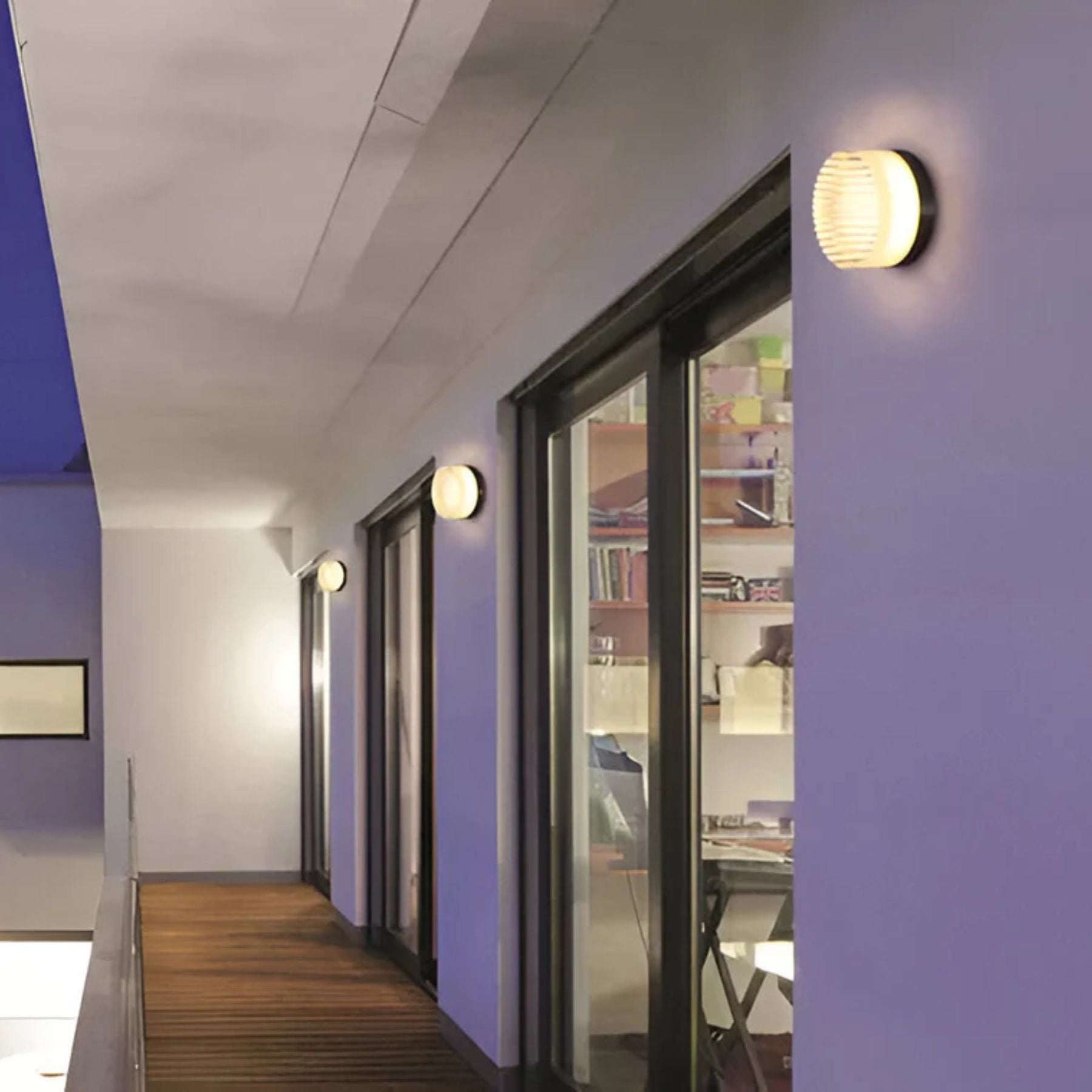 Ronde wandlamp met zacht licht