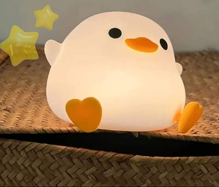 Lampa figurka kaczka o gładkiej zaokrąglonej formie