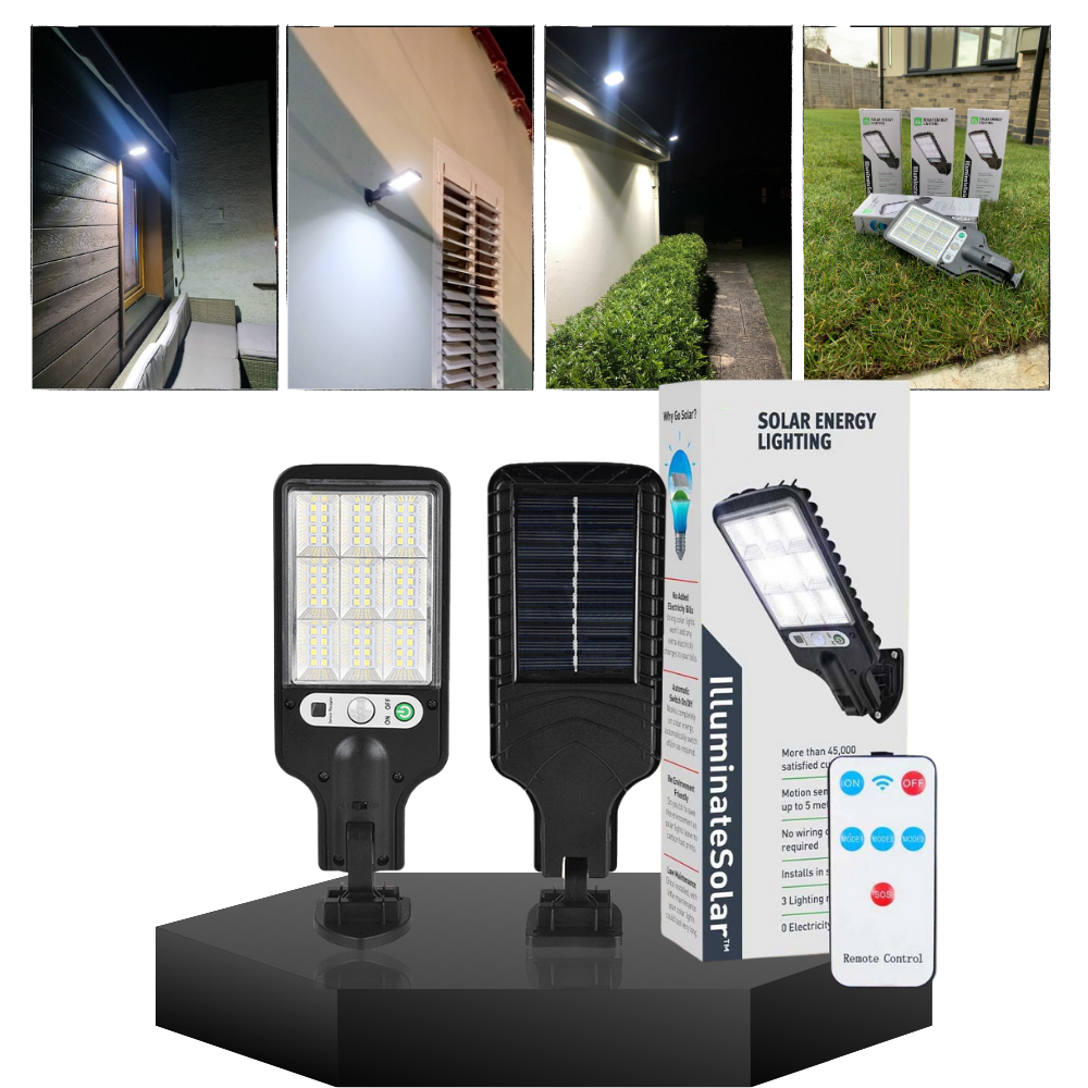 Solarlamp LED voor de tuin met bewegingssensor en afstandsbediening
