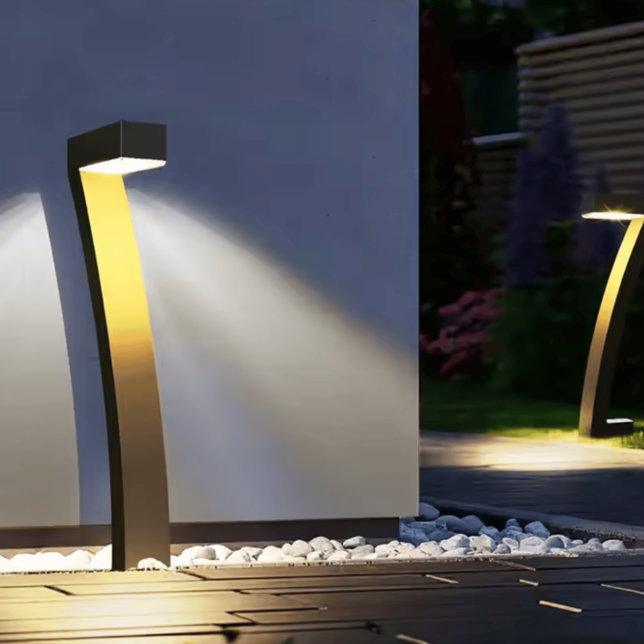 Moderne zuilvormige buitenverlichting met LED voor de tuin