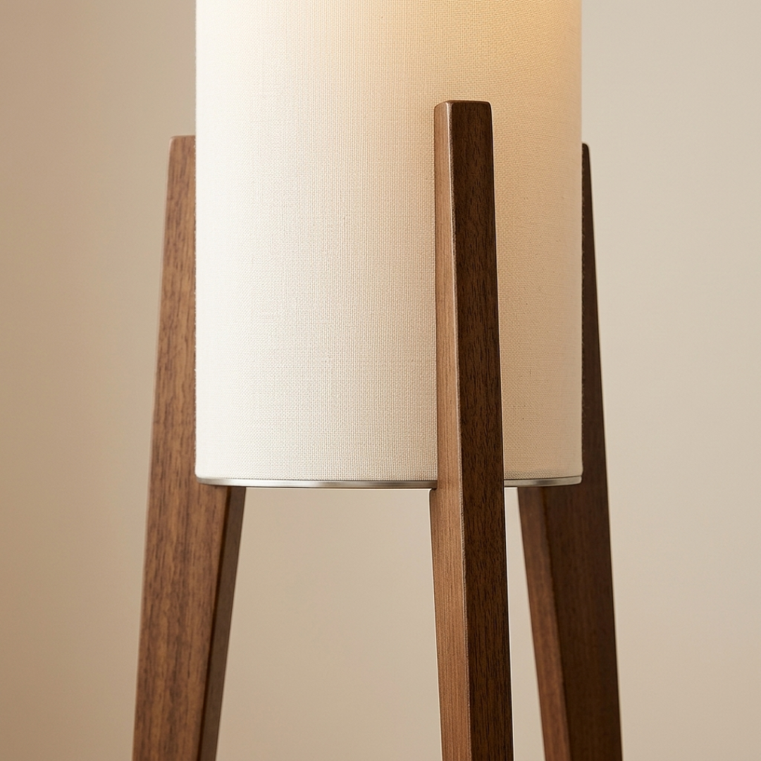 Noa – Designerska lampa podłogowa z drewna