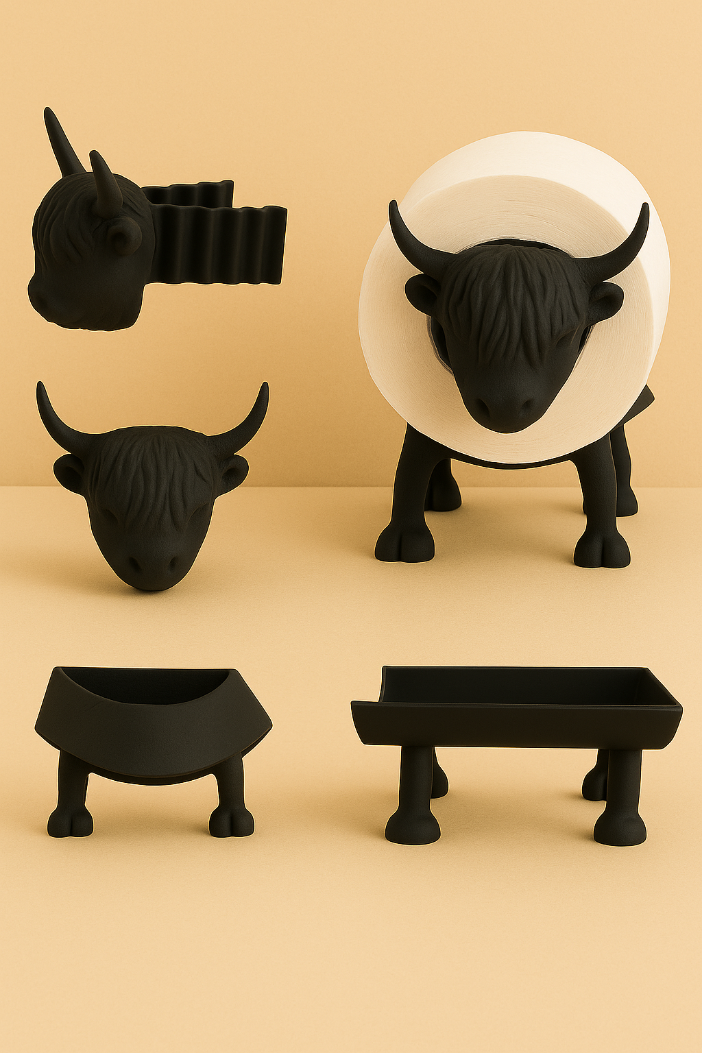 Stojący uchwyt na rolkę papieru toaletowego w kształcie zwierzęcia