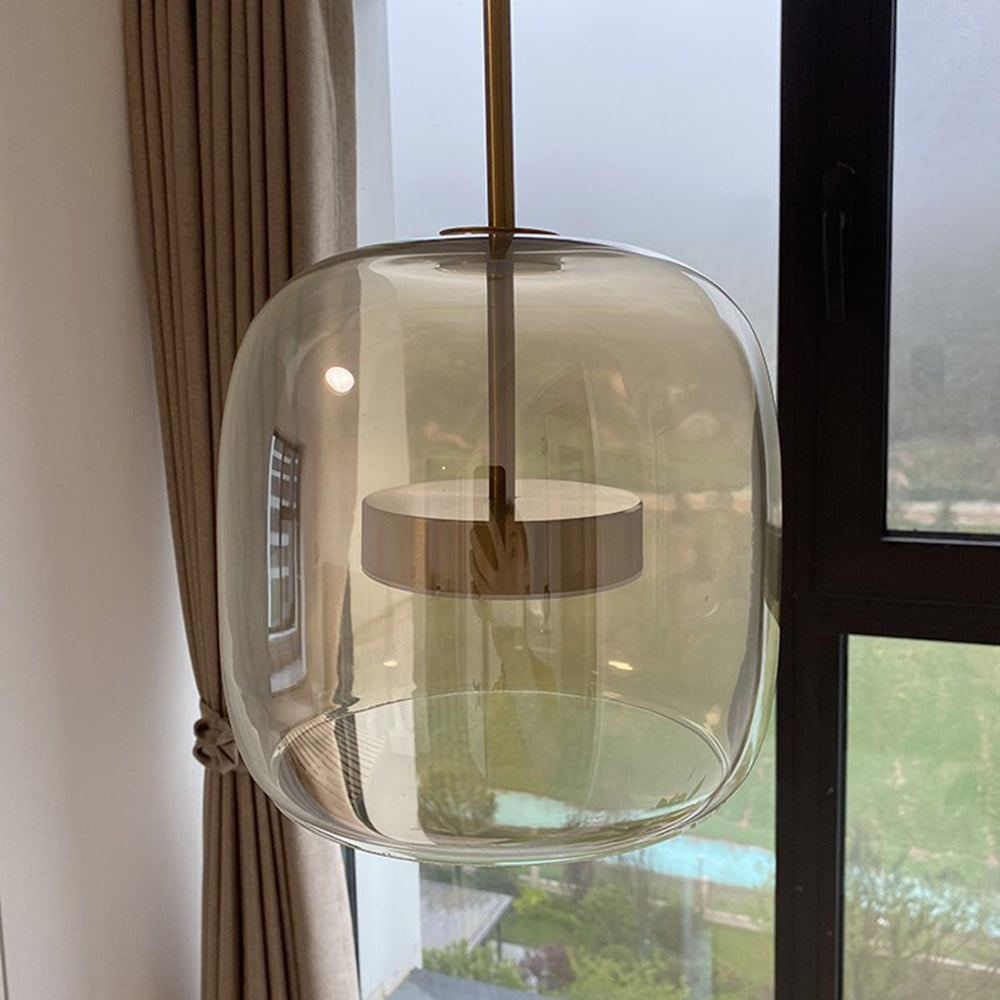 Lampe suspendue en verre de forme moderne