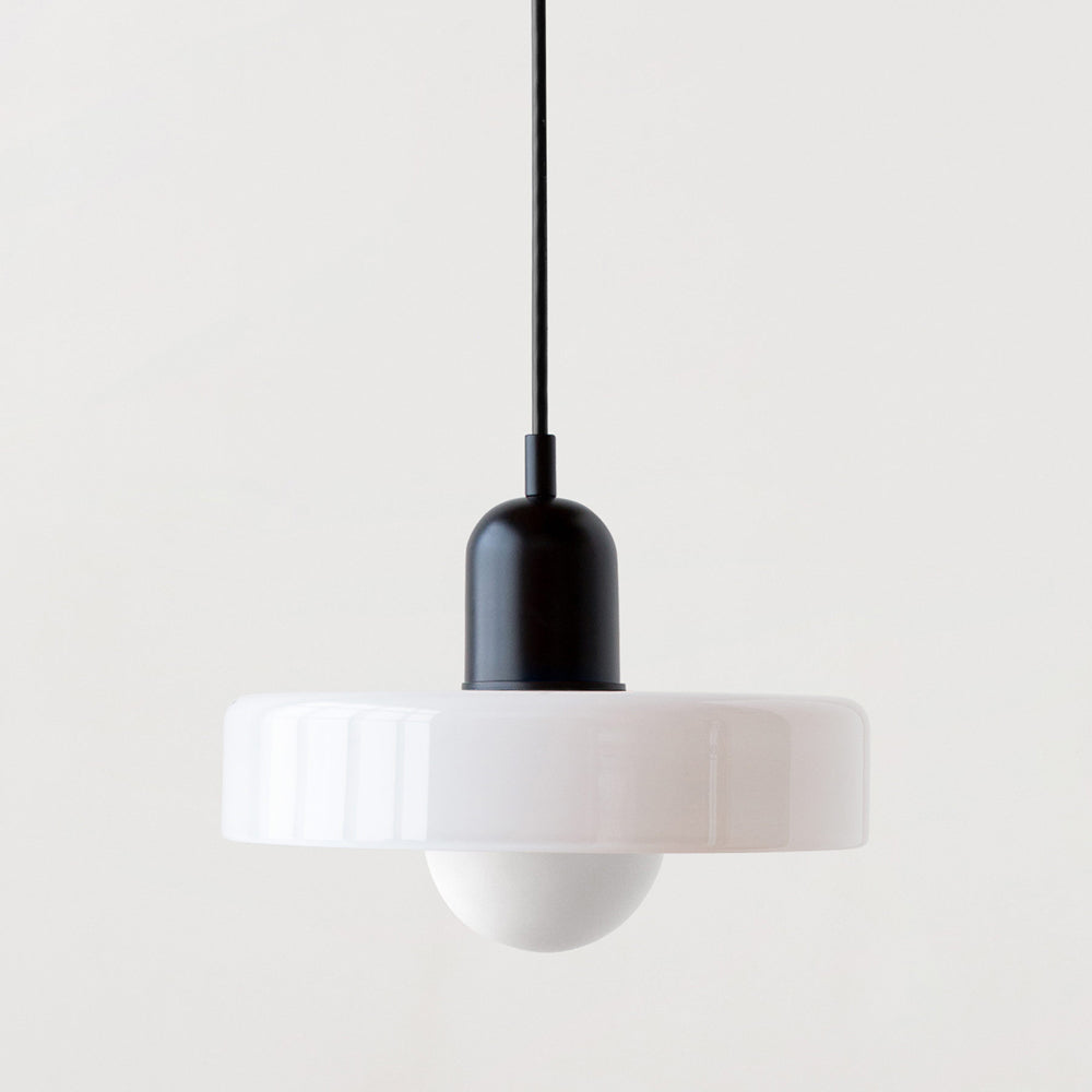 Artystyczna wisząca lampa szklana w stylu Bauhaus