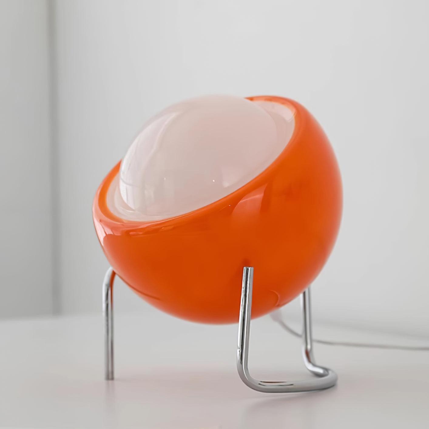 Lampe de table en métal et verre de style architectural Bauhaus