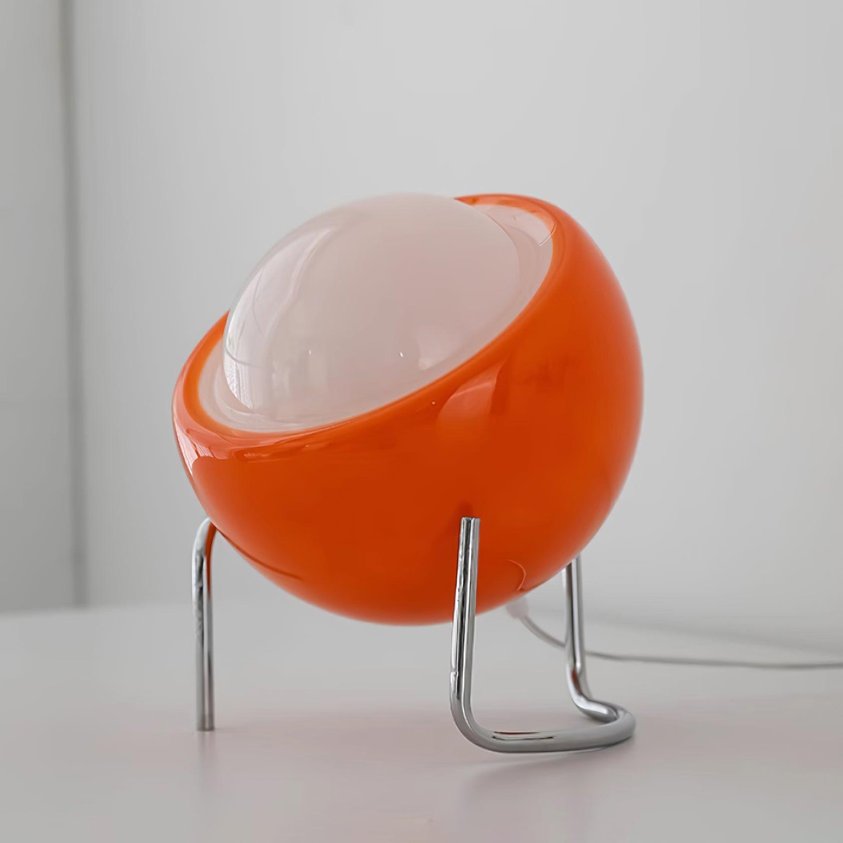 Lampe de table en métal et verre de style architectural Bauhaus