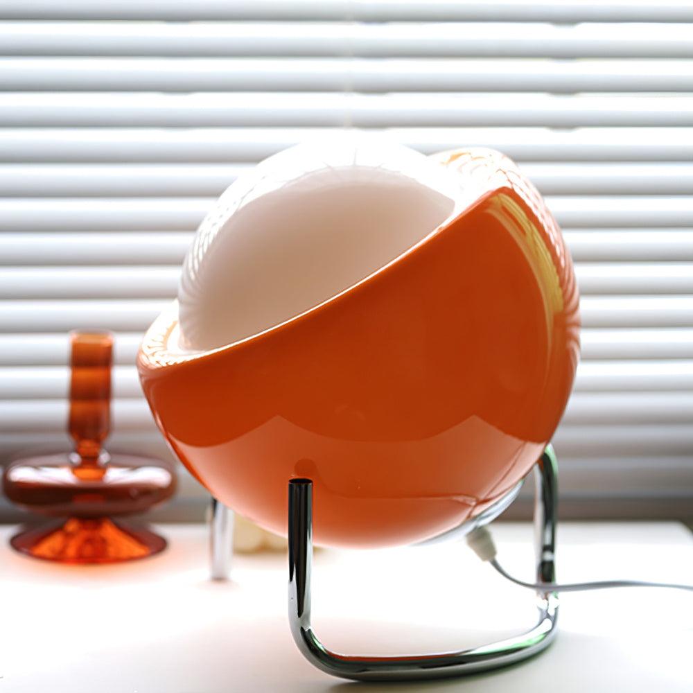 Lampe de table en métal et verre de style architectural Bauhaus