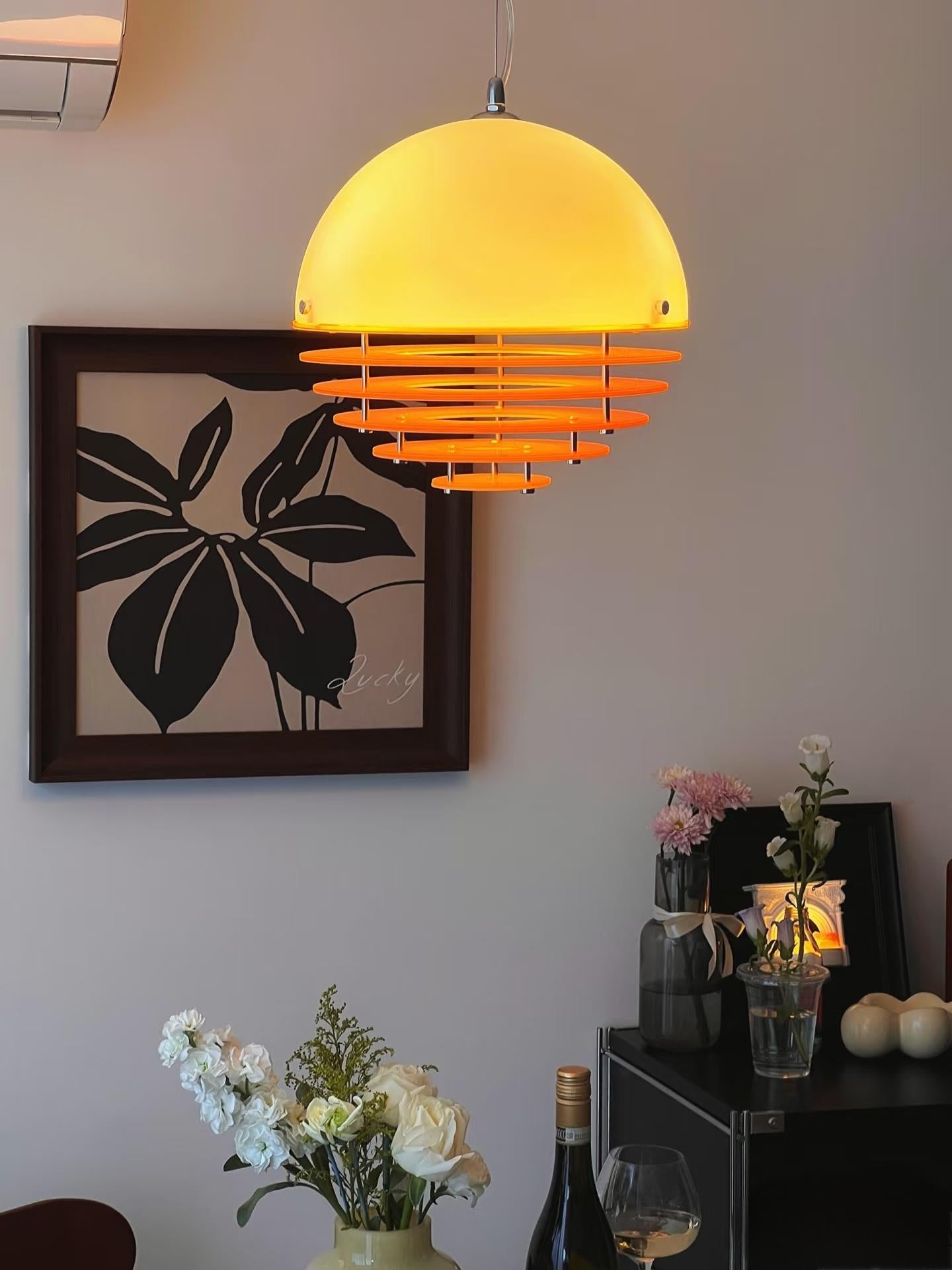 Moderne hanglamp Sunset met lamp in Bauhaus-stijl