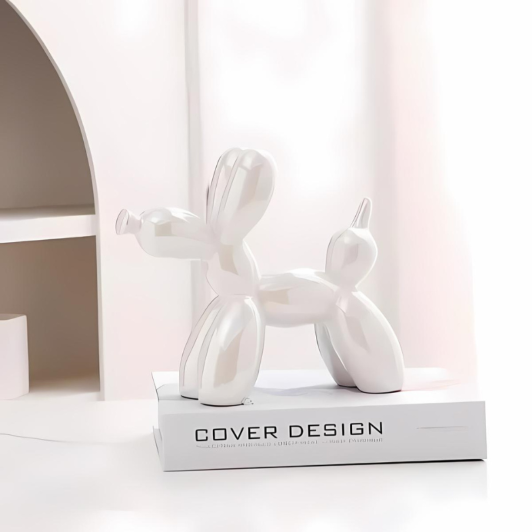 Błyszcząca figurka w kształcie balonowego psa