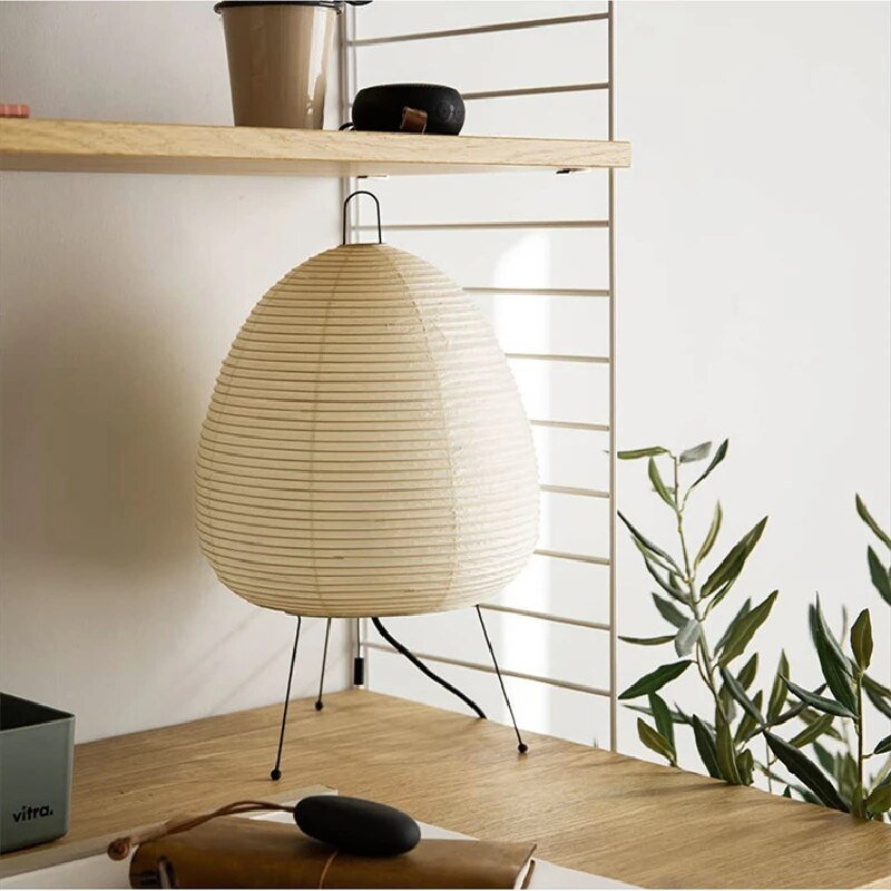 Lampe de table de style japonais avec éclairage DEL