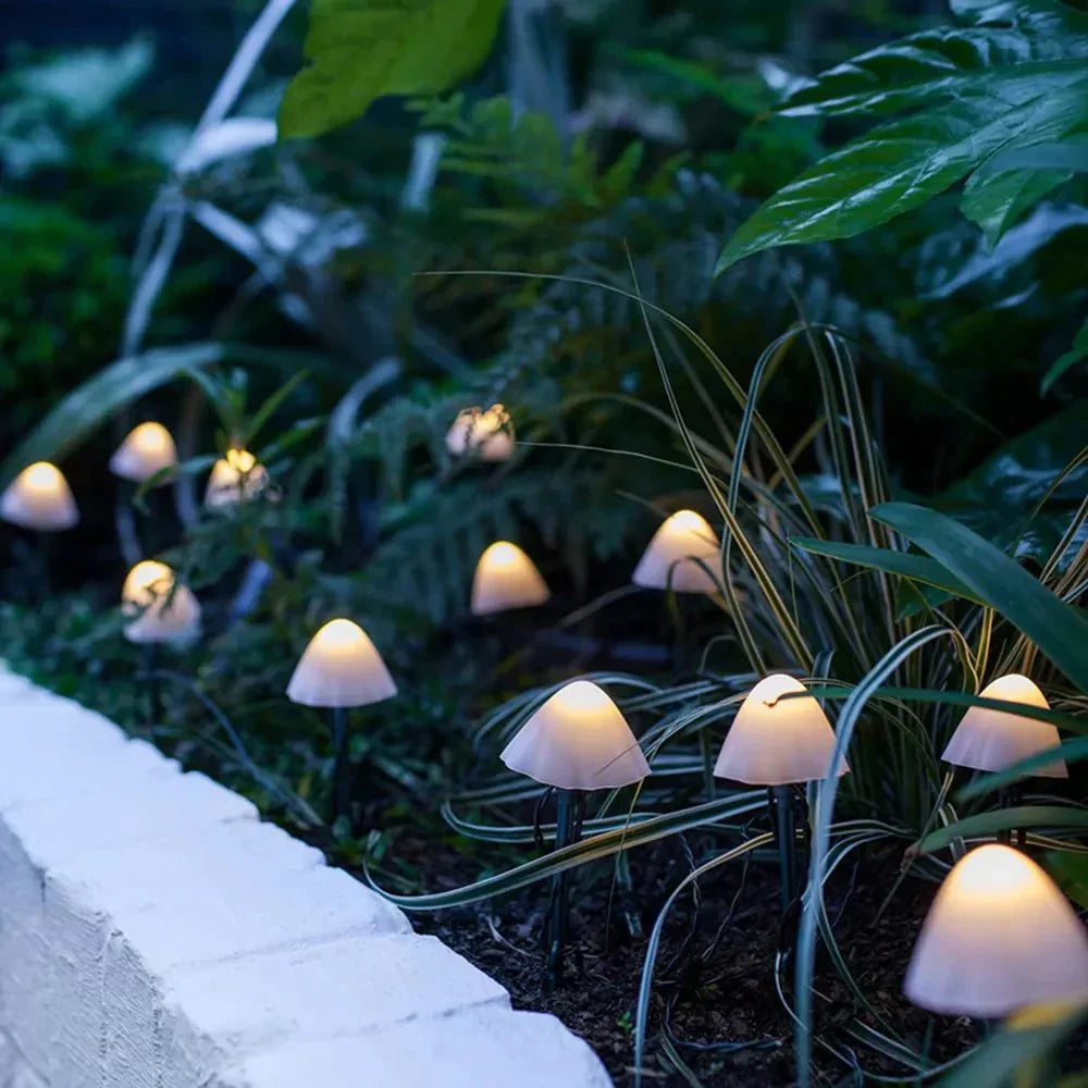 Tuinlampen op zonne-energie LED in de vorm van paddestoelen weerbestendig