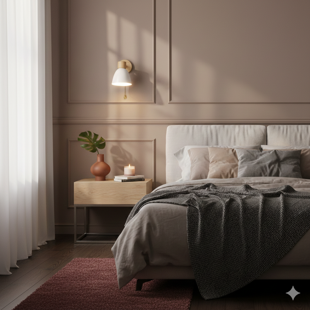 Moderne minimalistische wandlamp LED in kegelvorm van hout