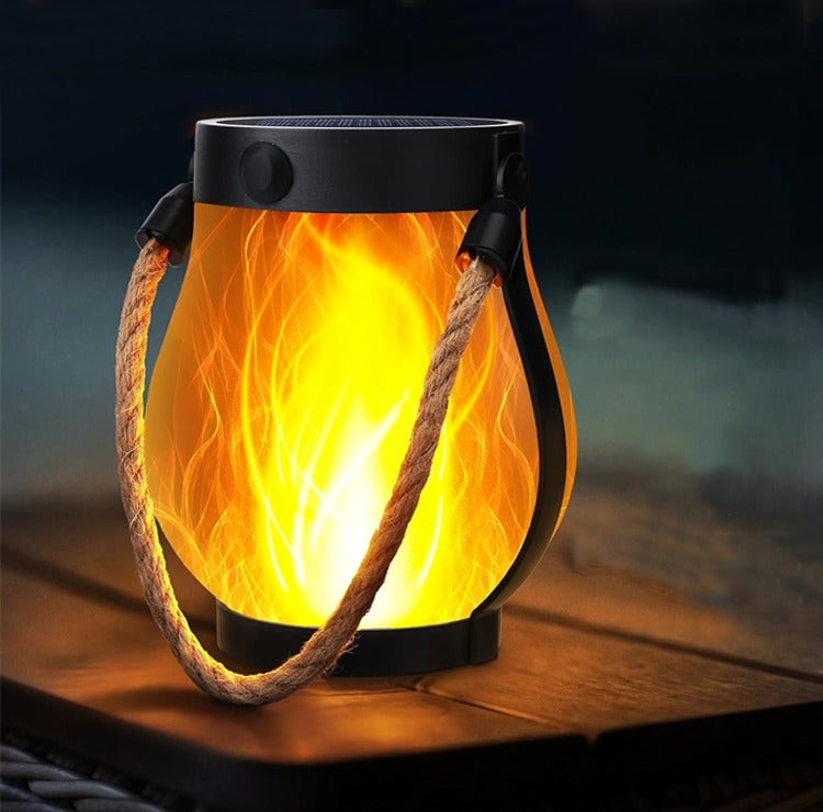 Lampe solaire décorative avec effet d'imitation de feu