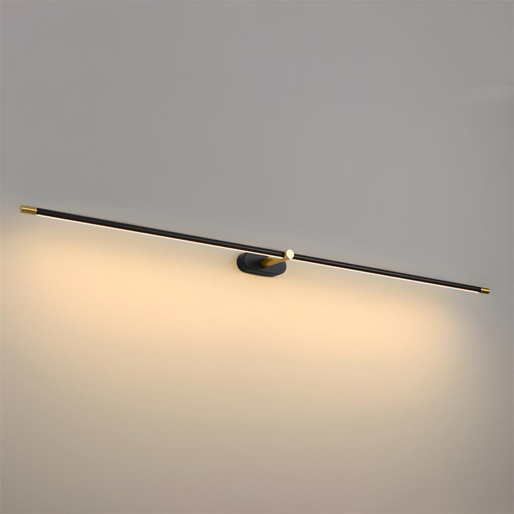 Lineaire wandlamp boven spiegel in moderne vorm