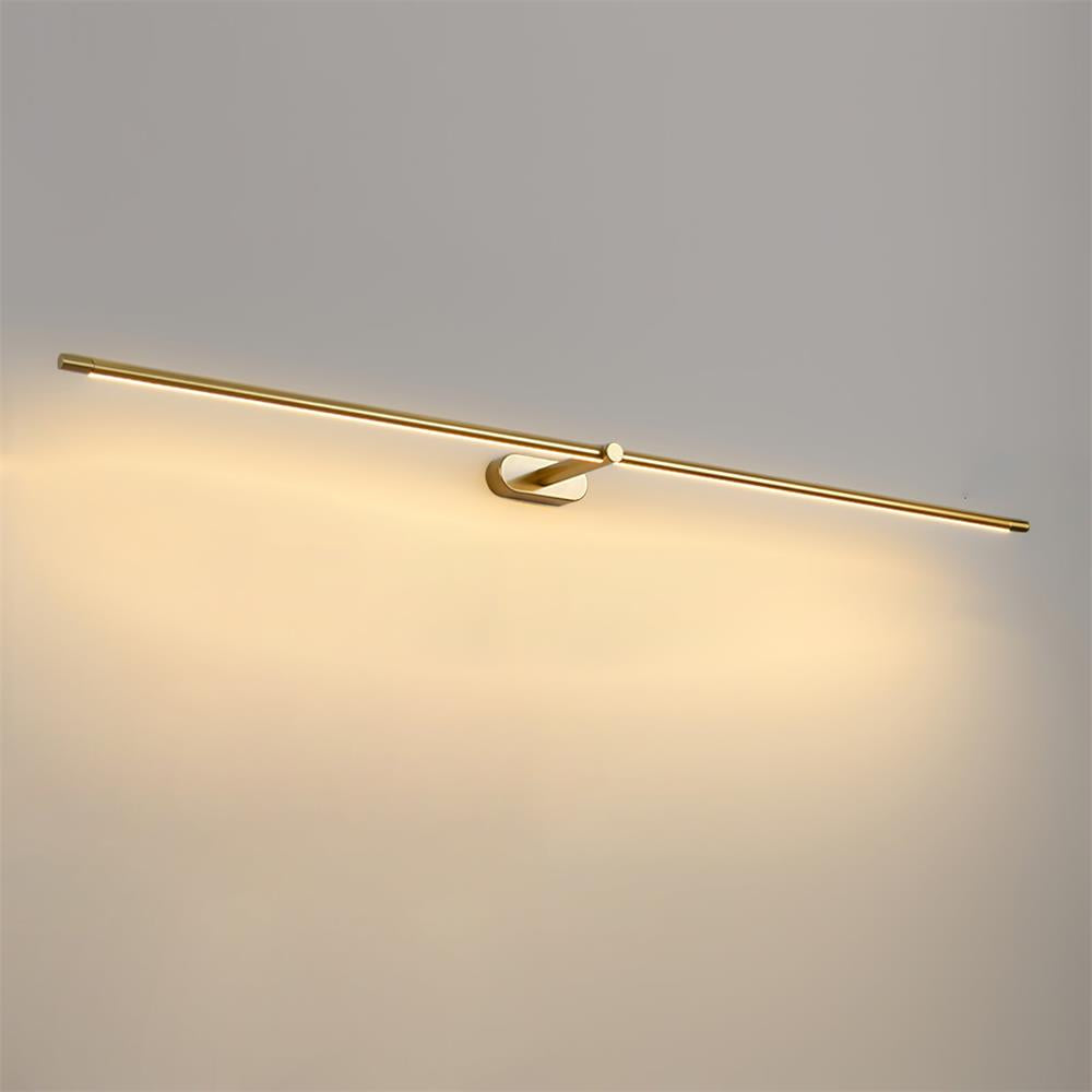 Lineaire wandlamp boven spiegel in moderne vorm