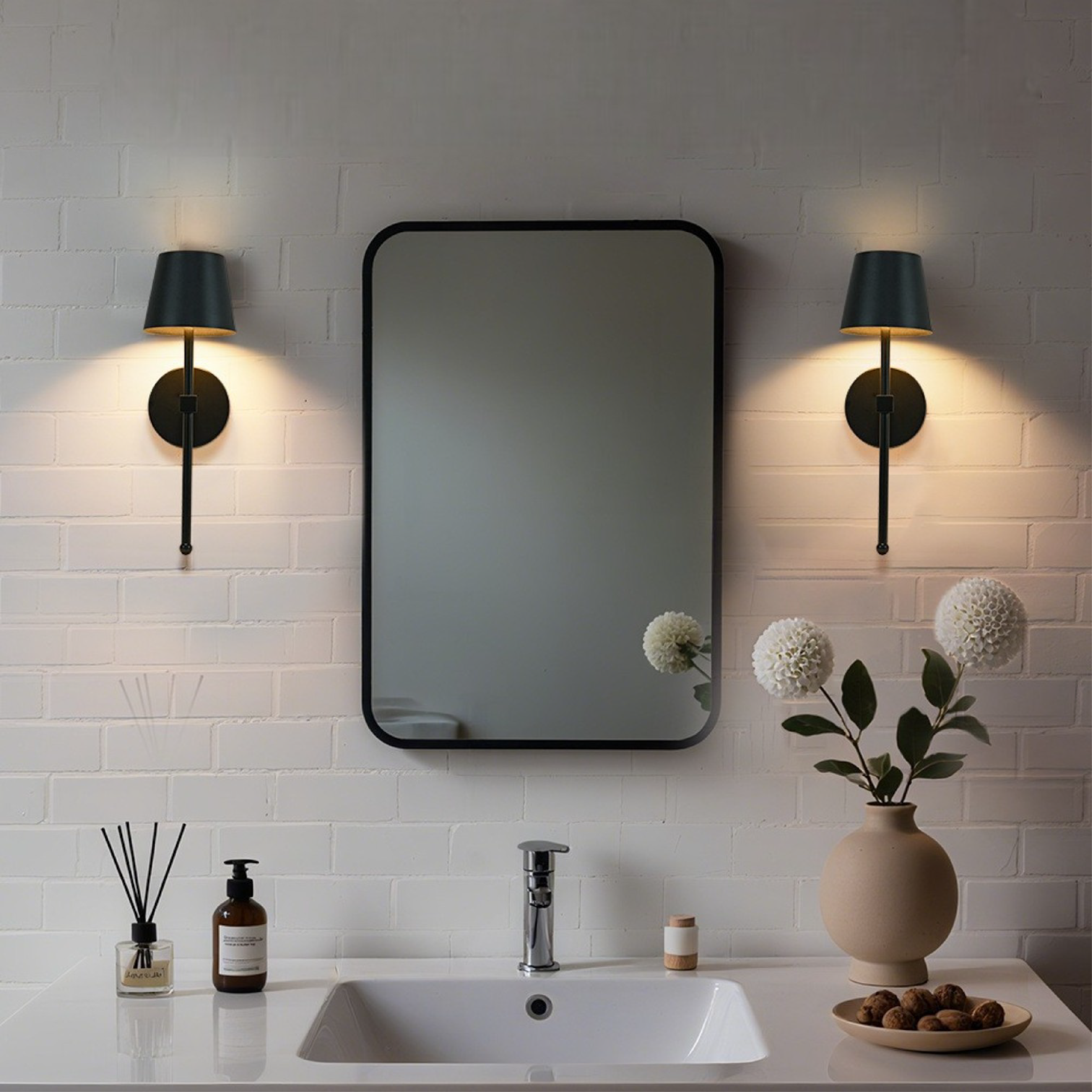 Nowoczesna akumulatorowa bezprzewodowa lampa ścienna