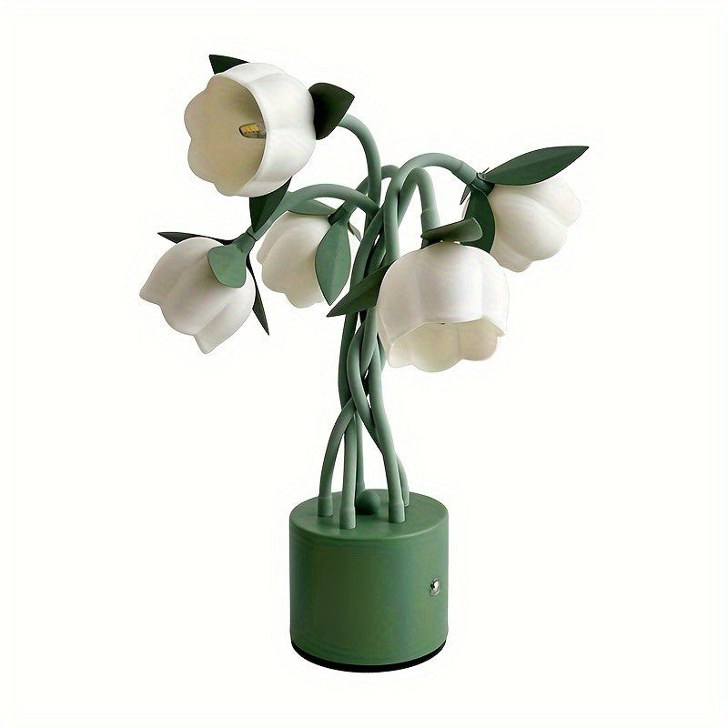 Lampa stołowa w kształcie tulipana