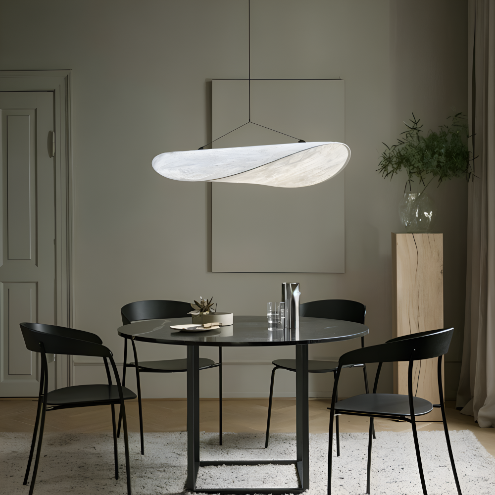 Lampa wisząca LED z kloszem w kształcie fali