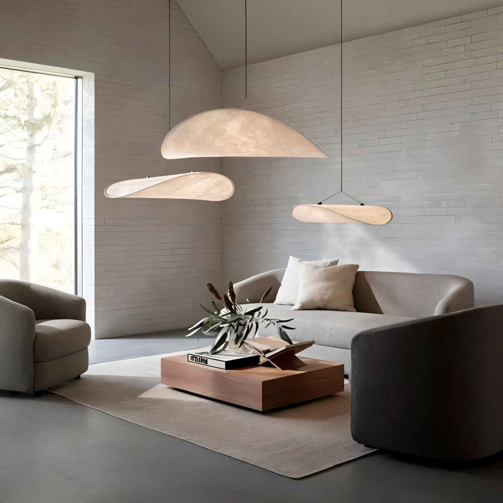 Lampa wisząca LED z kloszem w kształcie fali