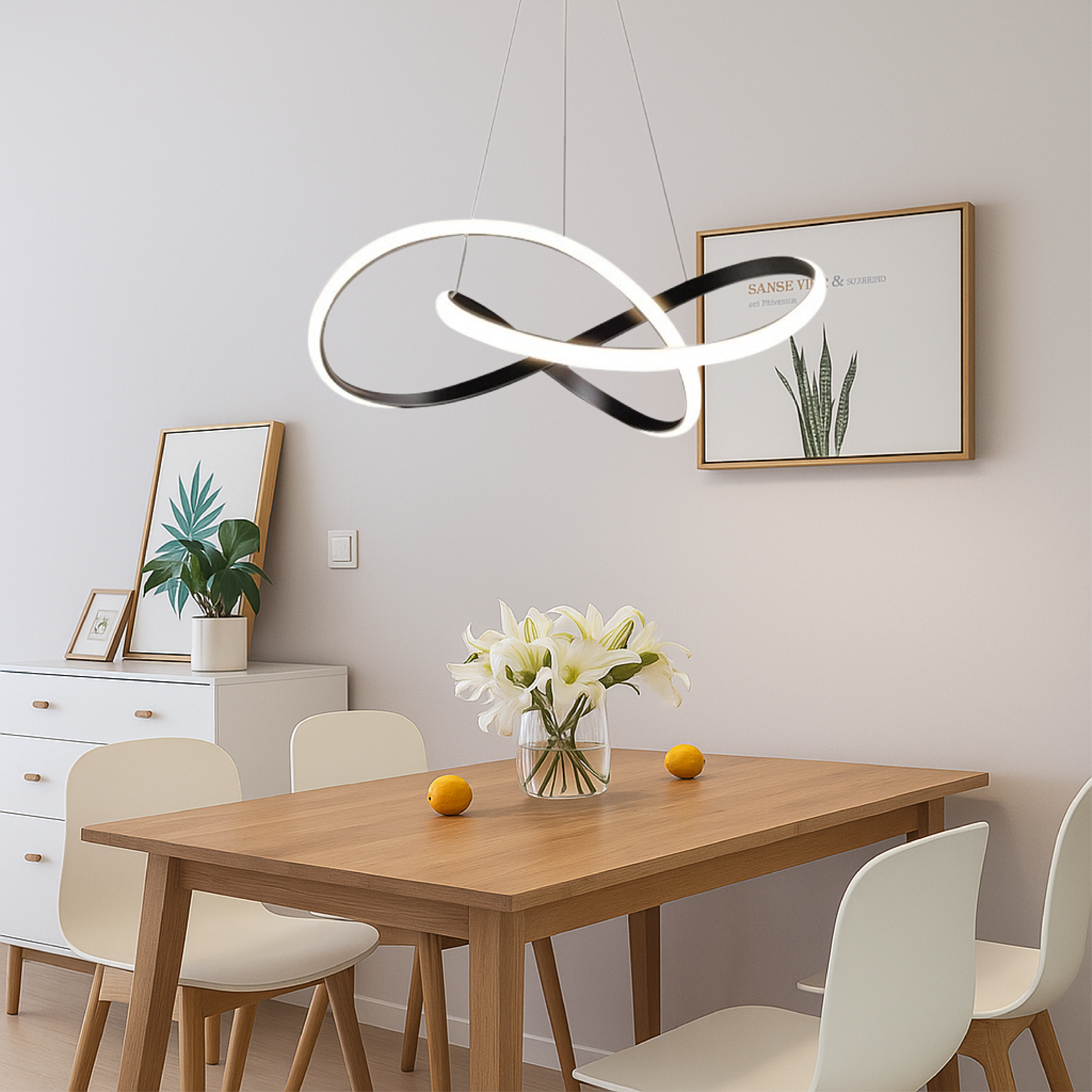 Moderne hanglamp voor de eetkamer
