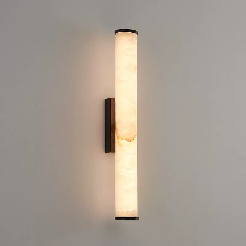 Moderne minimalistische wandlamp LED van marmer en metalen details