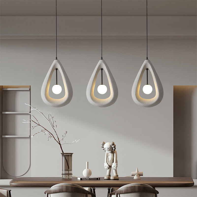 Moderne ovale hanglamp in Japanse stijl
