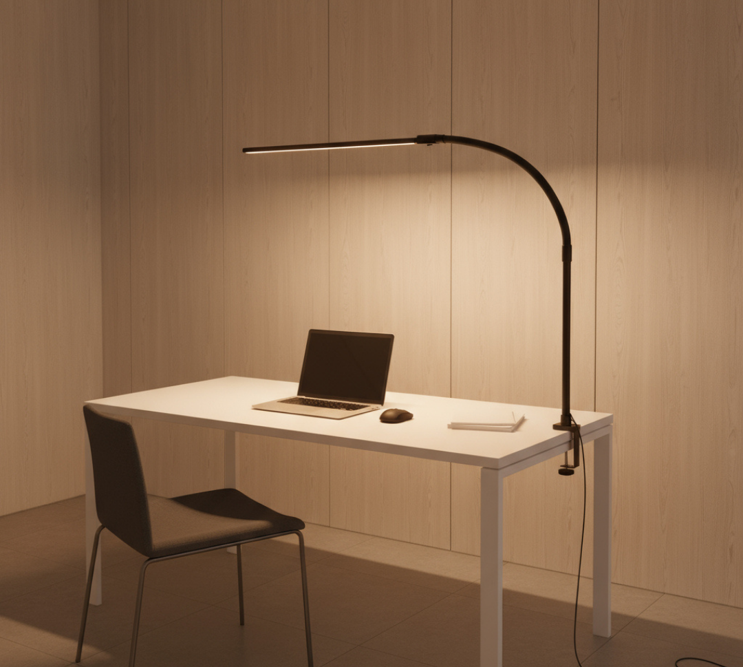 Lampe de bureau moderne à DEL avec trois couleurs de lumière