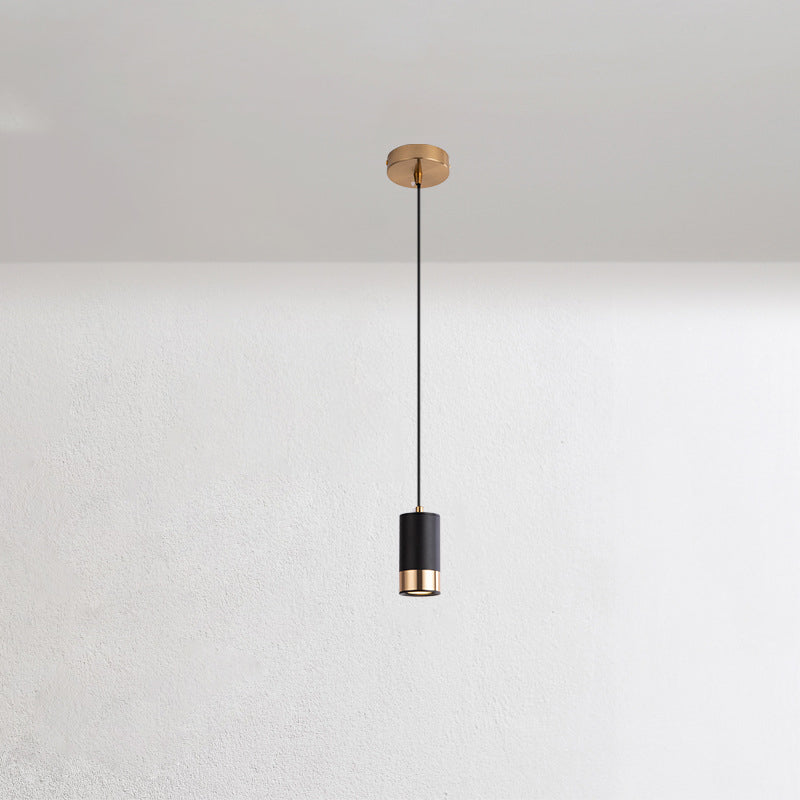 Nordycka minimalistyczna lampa wisząca kolumna z metalu