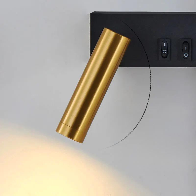 Kinkiet LED z regulowanym reflektorem i listwą świetlną