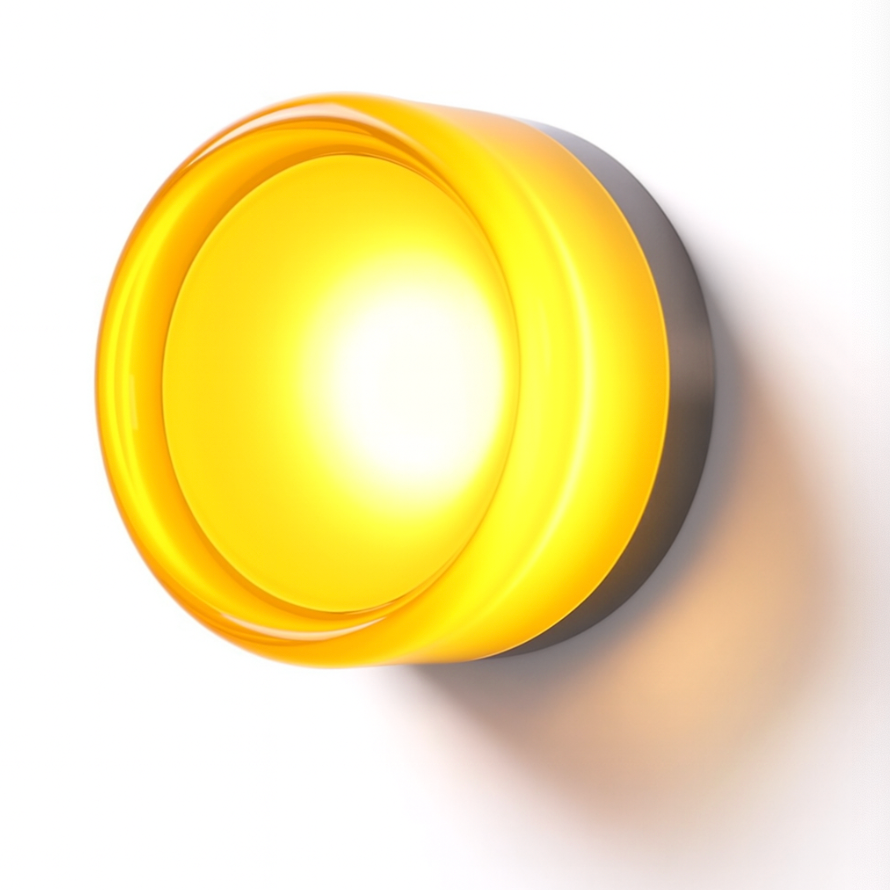 Moderne ronde wandlamp van glas met LED