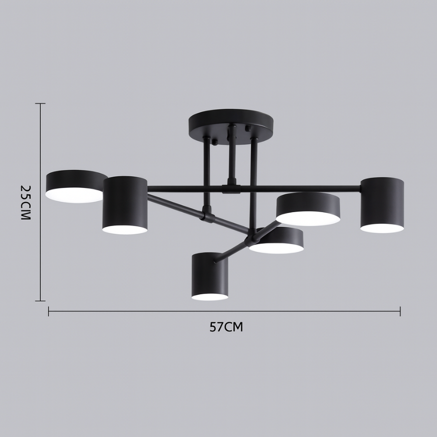 Moderne plafondlamp LED van het type sputnik