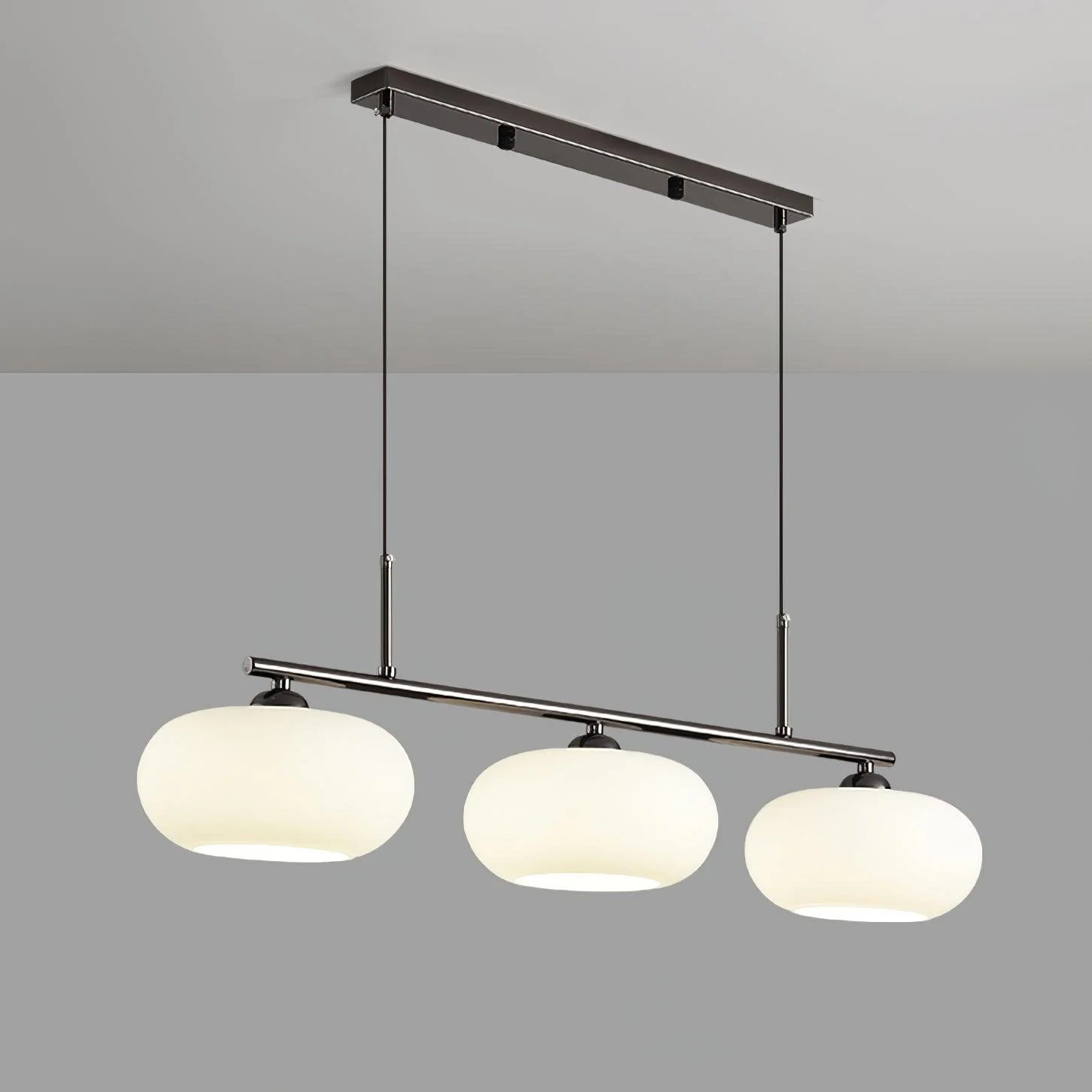 Elegancka potrójna lampa wisząca w stylu Bauhaus