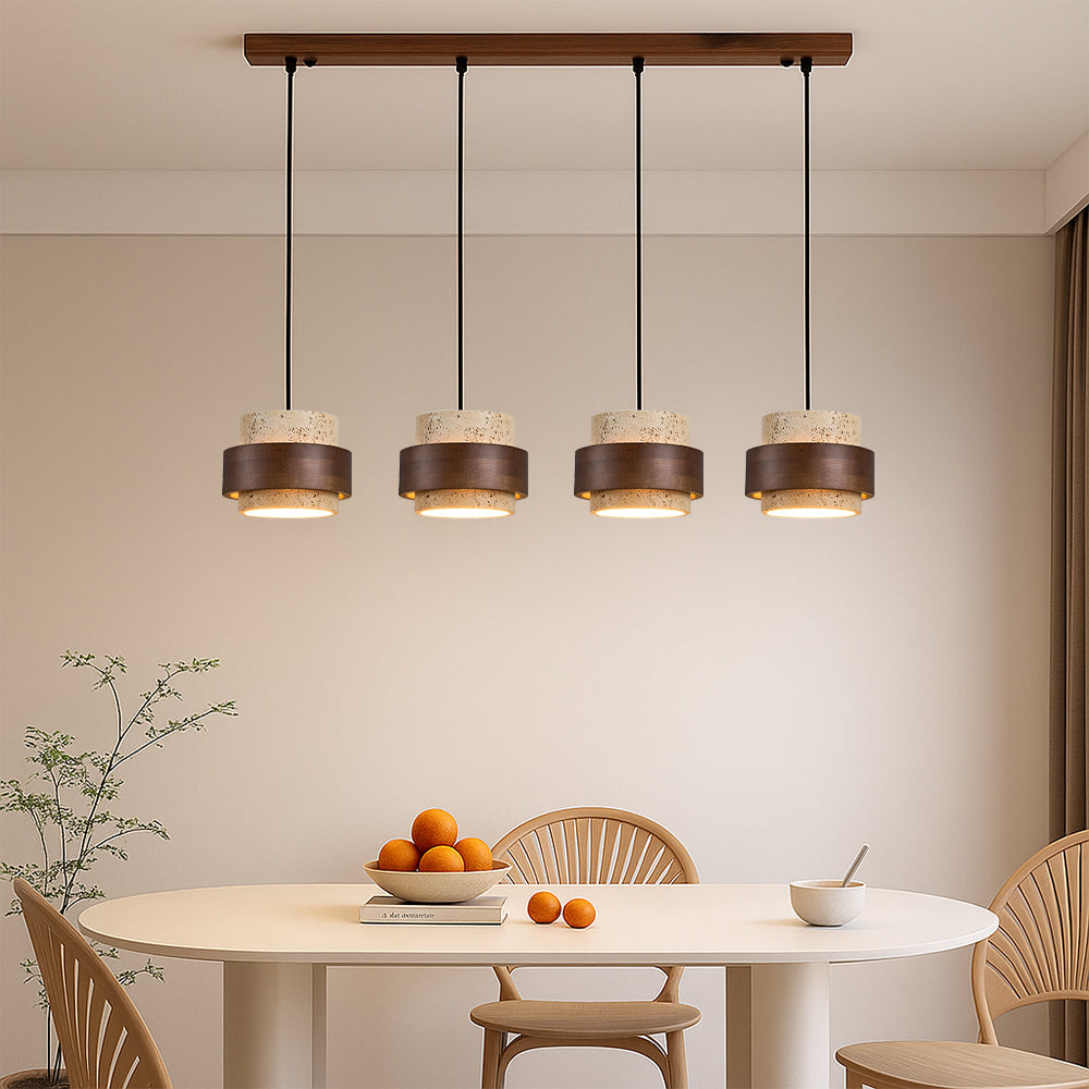 Moderne hanglamp voor de eetkamer in Japandi-stijl